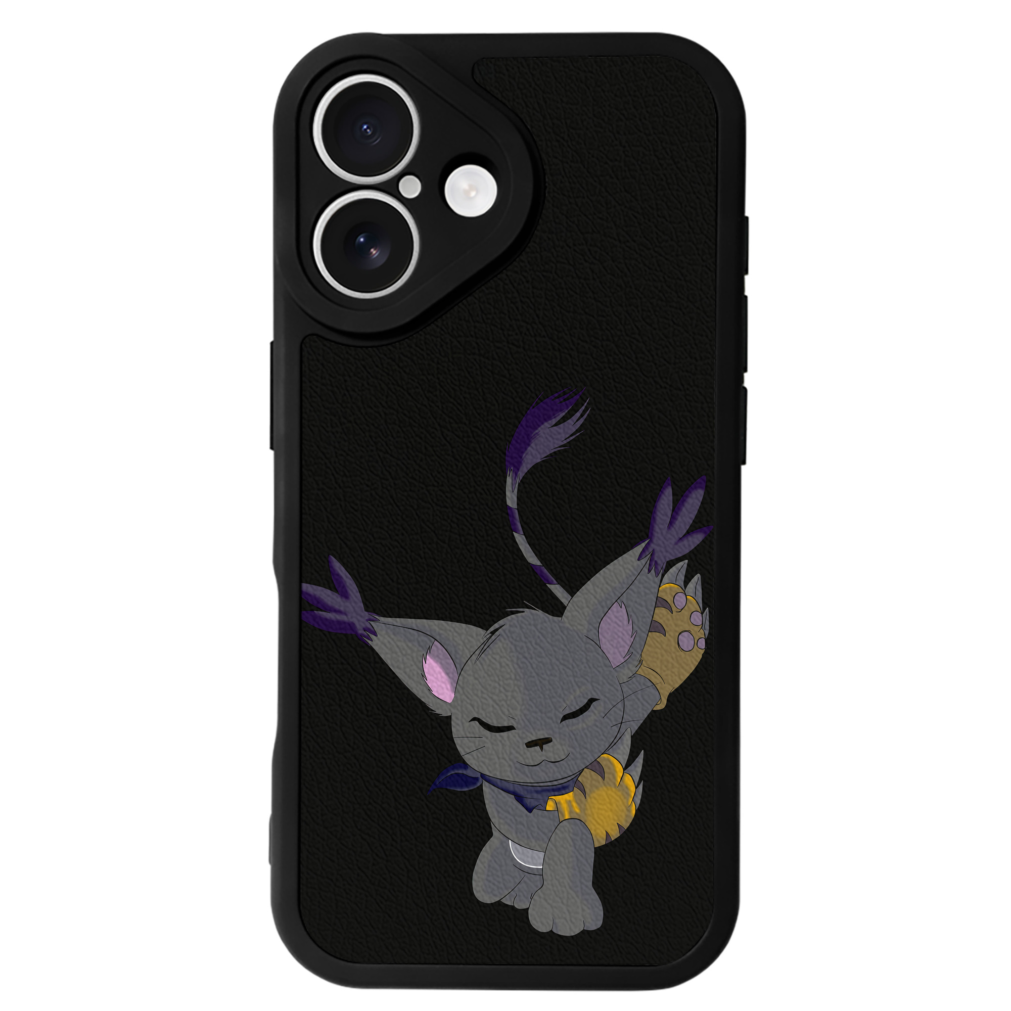 （画像用） Digimon デジタルモンスター/デジモン 【iPhone 16シリーズ対応】シリコンスマホケース（レザー調） 材質：シリコン